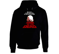 Dawn Of The Dead Romero Zombie Movie Black Hooded Sweatshirt Hoodie