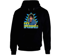 Rick Springfield 80s Concert Black Hooded Sweatshirt Hoodie Rick Springfield 80s Concert Black Hooded Sweatshirt Hoodie