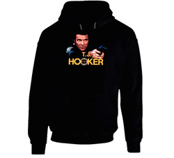 Tj Hooker William Shatner Black Hooded Sweatshirt Hoodie Tj Hooker William Shatner Black Hooded Sweatshirt Hoodie