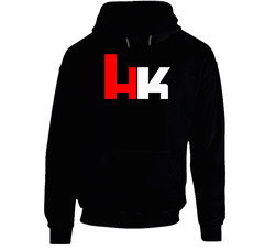 Hk Black Black Hooded Sweatshirt Hoodie