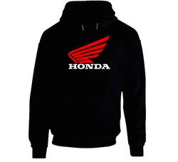 Honda Logos Black Black Hooded Sweatshirt Hoodie Honda Logos Black Black Hooded Sweatshirt Hoodie