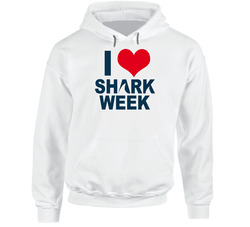 Shark Week I Love Hooded Sweatshirt Hoodie Shark Week I Love Hooded Sweatshirt Hoodie