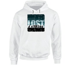 Lost Tv Series Poster Distressed Hooded Sweatshirt Hoodie Lost Tv Series Poster Distressed Hooded Sweatshirt Hoodie