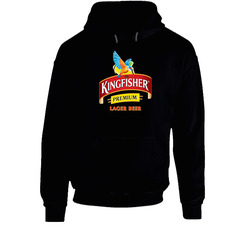 Kingfisher Premium Beer Lager Cool Brewery Logo Hooded Sweatshirt Hoodie Kingfisher Premium Beer Lager Cool Brewery Logo Hooded Sweatshirt Hoodie