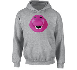 Barney Face Dinosaur Children's Tv Show Hooded Sweatshirt Hoodie Barney Face Dinosaur Children's Tv Show Hooded Sweatshirt Hoodie