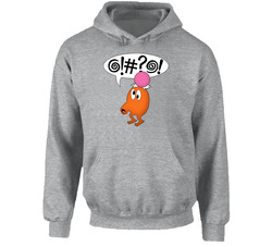 Q Bert Video Game Atari Hooded Sweatshirt Hoodie Q Bert Video Game Atari Hooded Sweatshirt Hoodie