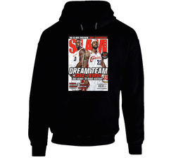 Slam Magazine Issue 133 Shaquille O'neal Lebron James Popular Basketball Magazine Grunge Look Hooded Sweatshirt Hoodie Slam Magazine Issue 133 Shaquille O'neal Lebron James Popular Basketball Magazine Grunge Look Hooded Sweatshirt Hoodie