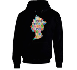 Queen Elizabeth Ii Stamp Art Hooded Sweatshirt Hoodie