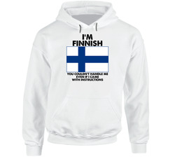 I'm Finnish Nationality Flag You Couldn't Handle Me Hooded Sweatshirt Hoodie I'm Finnish Nationality Flag You Couldn't Handle Me Hooded Sweatshirt Hoodie