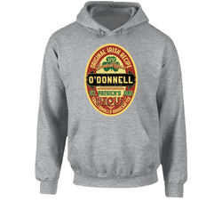 O'donnell Original Irish Stout Beer Label St Patricks Day Last Name hooded sweatshirt Hoodie O'donnell Original Irish Stout Beer Label St Patricks Day Last Name hooded sweatshirt Hoodie