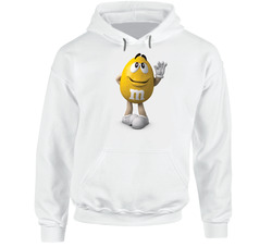 Yellow M&m Candy Mascot hooded sweatshirt Hoodie Yellow M&m Candy Mascot hooded sweatshirt Hoodie
