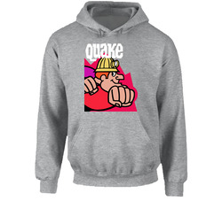 Quake Cereal Box Retro Funny Joke Power hooded sweatshirt Hoodie Quake Cereal Box Retro Funny Joke Power hooded sweatshirt Hoodie