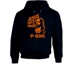 Jesus Hates Green Bay Go Chicago Football Team Fan hooded sweatshirt Hoodie