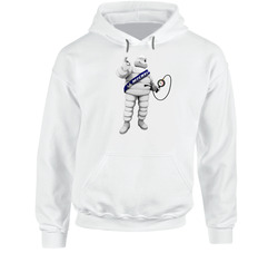 Bibendum Michelin Man Tires Mascot hooded sweatshirt Hoodie