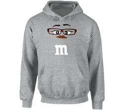 Brown Chocolate M&m Big Face Funny Halloween Costume hooded sweatshirt Hoodie Brown Chocolate M&m Big Face Funny Halloween Costume hooded sweatshirt Hoodie