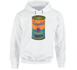 Campbell's Tomato Soup Retro Andy Warhol Label Can hooded sweatshirt Hoodie Campbell's Tomato Soup Retro Andy Warhol Label Can hooded sweatshirt Hoodie