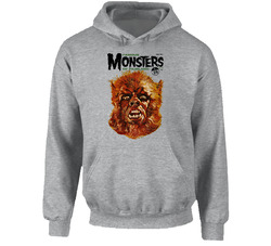 Famous Monsters Werewolf, T-Shirt, retro, 1950's, 1960's Hooded Sweatshirt Hoodie Famous Monsters Werewolf, T-Shirt, retro, 1950's, 1960's Hooded Sweatshirt Hoodie