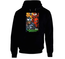 Spider-man And Venom - Separation Anxiety Sega Cover Hooded Sweatshirt Hoodie Spider-man And Venom - Separation Anxiety Sega Cover Hooded Sweatshirt Hoodie