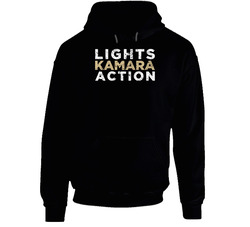 Alvin Kamara New Oreleans Football Lights Kamara Action Hooded Sweatshirt Hoodie