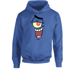 Plankton Spongebob Squaremants Big Face Halloween Costume Hooded Sweatshirt Hoodie