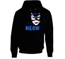 Catwoman Pfeiffer Meow Batman Returns Hooded Sweatshirt Hoodie Catwoman Pfeiffer Meow Batman Returns Hooded Sweatshirt Hoodie