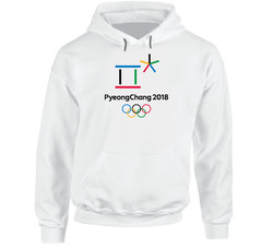 Pyeongchang Winter 2018 Olympics Logo World Olympiad Event Hooded Sweatshirt Hoodie Pyeongchang Winter 2018 Olympics Logo World Olympiad Event Hooded Sweatshirt Hoodie