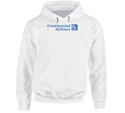 Continental Airlines Airline Logo Travel Pilot Hooded Sweatshirt Hoodie