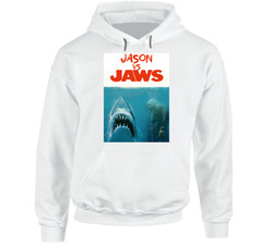 Jason Voorhees Vs Jaws Friday The 13th Movie Poster Mashup Fan Hooded Sweatshirt Hoodie