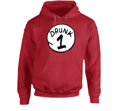 Drunk 1 Funny Halloween Costume Hooded Sweatshirt Hoodie Drunk 1 Funny Halloween Costume Hooded Sweatshirt Hoodie