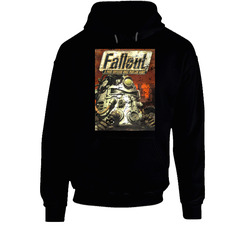 Fallout A Post Nuclear Role Playing Game Cover Distressed Look Hooded Sweatshirt Hoodie Fallout A Post Nuclear Role Playing Game Cover Distressed Look Hooded Sweatshirt Hoodie
