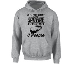 Triumph Spitfire All I Care About Is Maybe 3 People Worn Look Hooded Sweatshirt Hoodie Triumph Spitfire All I Care About Is Maybe 3 People Worn Look Hooded Sweatshirt Hoodie