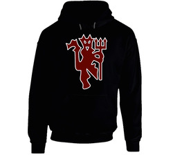 Manchester United Red Devil Soccer Logo Hooded Sweatshirt Hoodie Manchester United Red Devil Soccer Logo Hooded Sweatshirt Hoodie