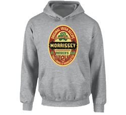 Morrissey Original Irish Stout Beer Label St Patricks Day Last Name Hooded Sweatshirt Hoodie Morrissey Original Irish Stout Beer Label St Patricks Day Last Name Hooded Sweatshirt Hoodie