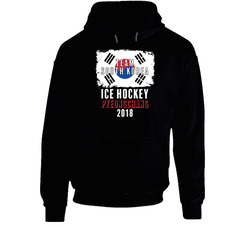 Team Flag South Korea Ice Hockey Pyeongchang 2018 Olympic Hooded Sweatshirt Hoodie Team Flag South Korea Ice Hockey Pyeongchang 2018 Olympic Hooded Sweatshirt Hoodie