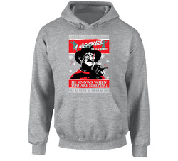 Freddy Krueger Nightmare On Elm Street Ugly Christmas Sweater Look Hooded Sweatshirt Hoodie Freddy Krueger Nightmare On Elm Street Ugly Christmas Sweater Look Hooded Sweatshirt Hoodie