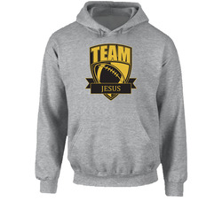 Team Jesus Last Name Football Hooded Sweatshirt Hoodie Team Jesus Last Name Football Hooded Sweatshirt Hoodie