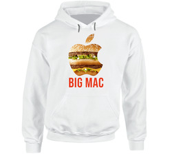 Big Mac Mcdonalds Burger Apple Logo Parody Mashup Hooded Sweatshirt Hoodie Big Mac Mcdonalds Burger Apple Logo Parody Mashup Hooded Sweatshirt Hoodie