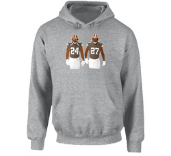 Nick Chubb Kareem Hunt Cleveland Football Fan Hooded Sweatshirt Hoodie Nick Chubb Kareem Hunt Cleveland Football Fan Hooded Sweatshirt Hoodie