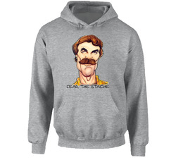 Magnum Pi Tom Selleck Fear The Stache Hooded Sweatshirt Hoodie Magnum Pi Tom Selleck Fear The Stache Hooded Sweatshirt Hoodie