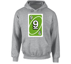 Nine 9 Green Uno Card Game Fan Halloween Fancy Dress Hooded Sweatshirt Hoodie Nine 9 Green Uno Card Game Fan Halloween Fancy Dress Hooded Sweatshirt Hoodie