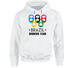 Brazil Drinking Team Olympic Ring Beer Tab Games Hooded Sweatshirt Hoodie Brazil Drinking Team Olympic Ring Beer Tab Games Hooded Sweatshirt Hoodie