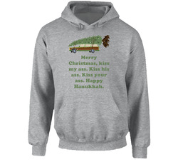 Kiss My Ass National Lampoons Christmas Vacation Wagon Gift Hooded Sweatshirt Hoodie Kiss My Ass National Lampoons Christmas Vacation Wagon Gift Hooded Sweatshirt Hoodie