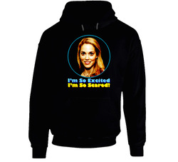 Saved By The Bell So Excited Scared Jesse Spano Hooded Sweatshirt Hoodie Saved By The Bell So Excited Scared Jesse Spano Hooded Sweatshirt Hoodie