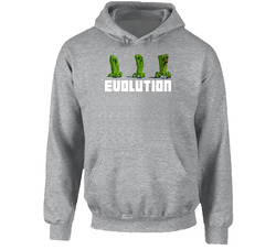 Creeper Evolution Minecraft Video Game Hooded Sweatshirt Hoodie Creeper Evolution Minecraft Video Game Hooded Sweatshirt Hoodie