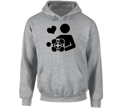 Love Companion Cube Portal Gaming Hooded Sweatshirt Hoodie