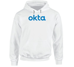 Okta Inc Nasdaq Company Logo Employee Fan Hooded Sweatshirt Hoodie