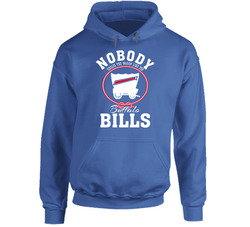 Nobody Circles The Wagon Like Buffalo Football Sports Fan Hooded Sweatshirt Hoodie
