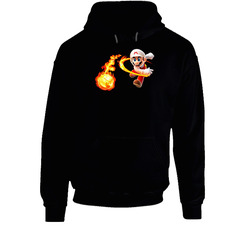 Super Mario Fireball Character Hooded Sweatshirt Hoodie