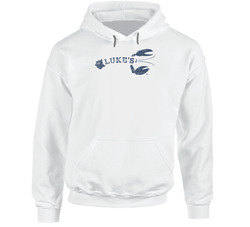 Luke's Lobster Portland Pier Portland Maine Restaurant Worn Look Hooded Sweatshirt Hoodie Luke's Lobster Portland Pier Portland Maine Restaurant Worn Look Hooded Sweatshirt Hoodie