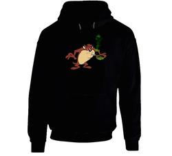 Tasmanian Devil Smoking Weed Cannabis Pot Head Hooded Sweatshirt Hoodie Tasmanian Devil Smoking Weed Cannabis Pot Head Hooded Sweatshirt Hoodie
